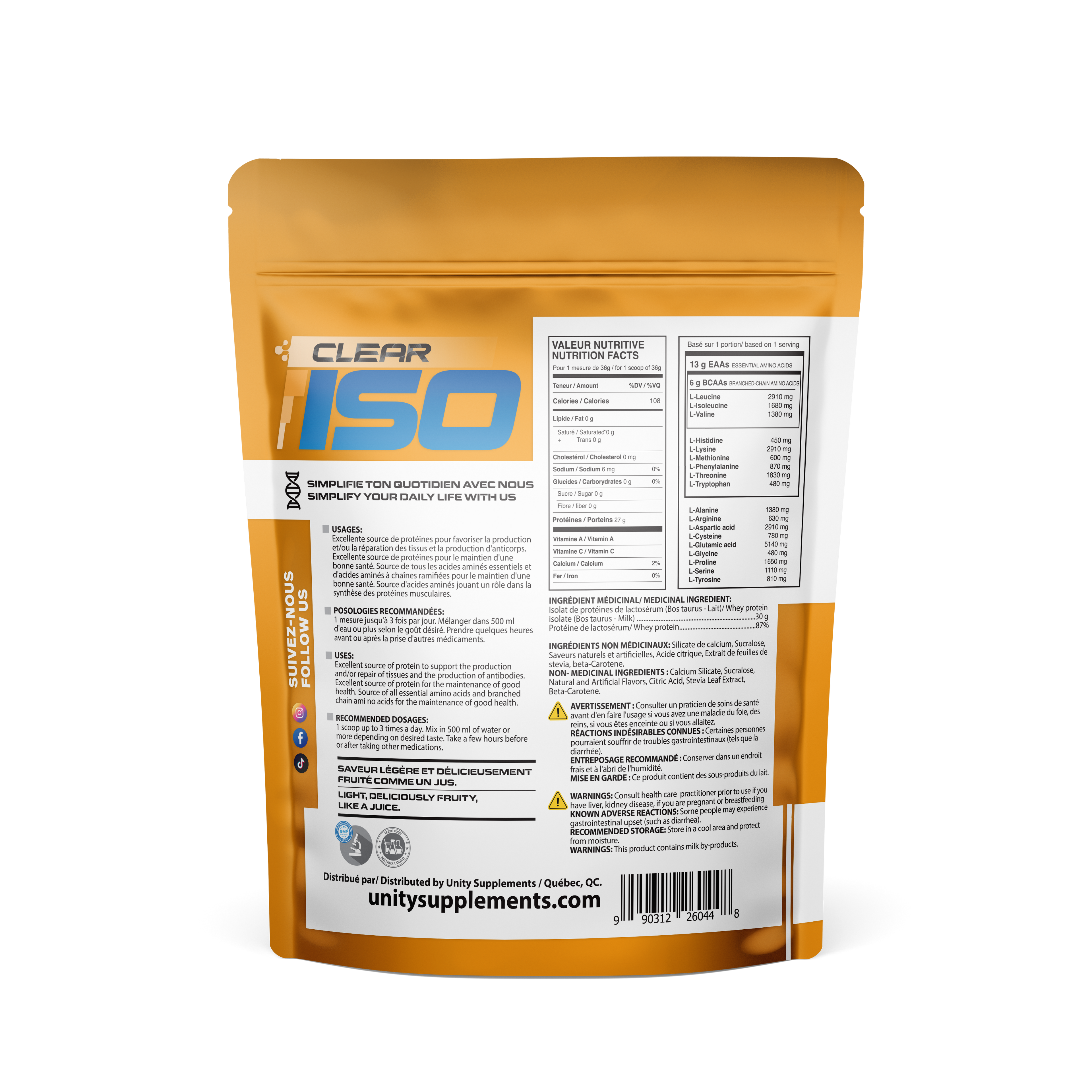 Jus Protéiné - Pêche & Mangue 410g