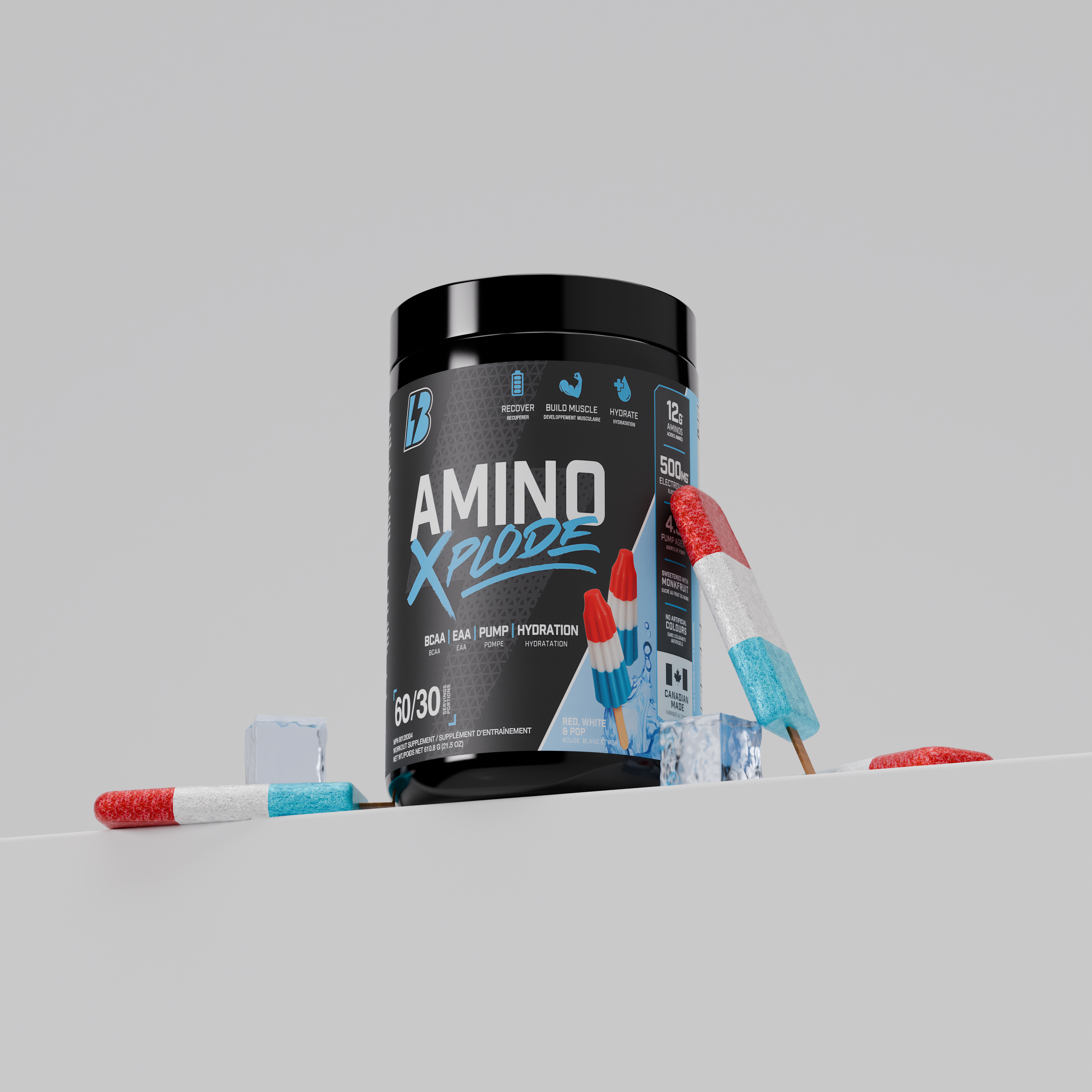 Amino Xplode - EAA/BCAA/Hydration – Red, White & Pop (Rocket Pop)