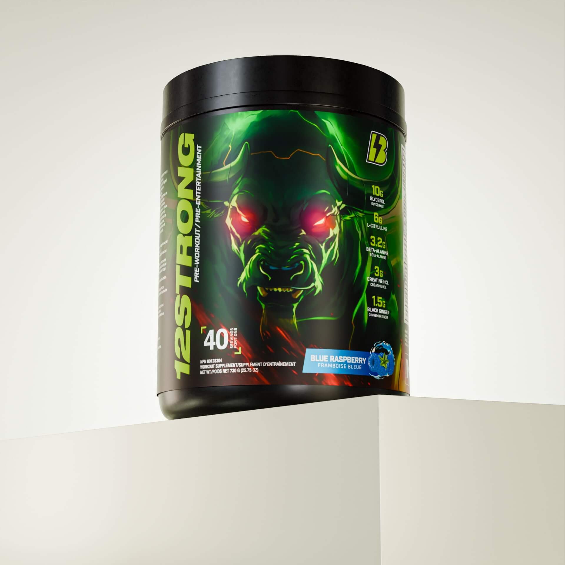 12 STRONG Pre-Workout Formula – Blue Raspberry