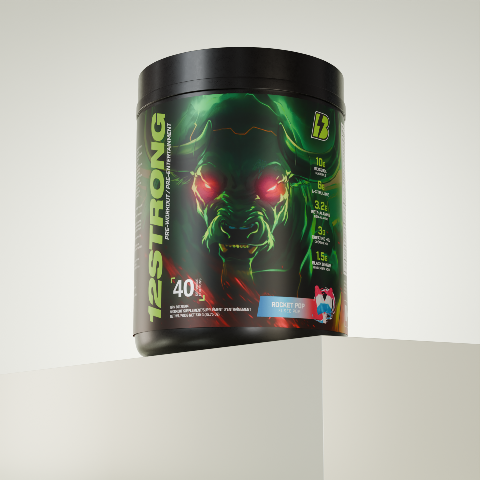 12 STRONG Pre-Workout Formula – Rocket Pop