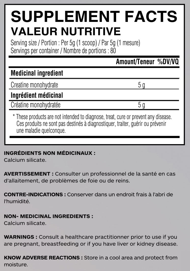 Créatine – Sans saveur